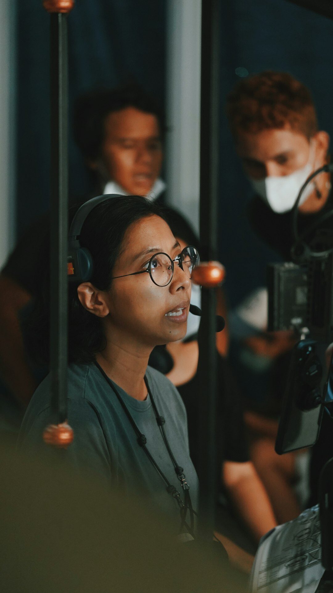 Portrait of a woman working as a broadcast producer